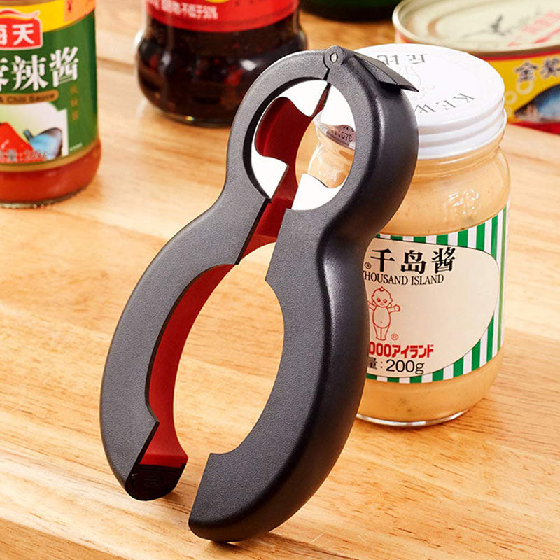Plastic 6 in 1 Multi-function Bottle Can Opener Tools Kitchen Gadget