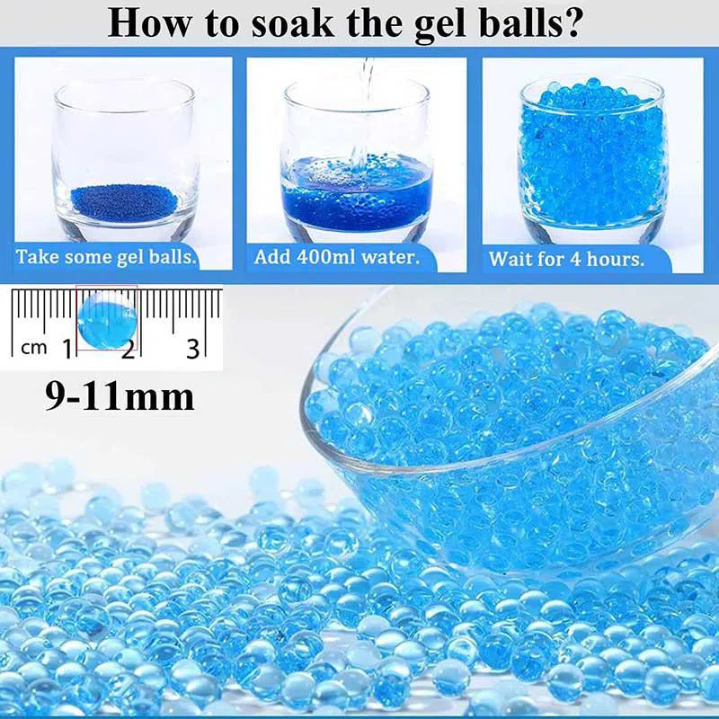 6 Packs Blue Gel Ball Water Beads 9-11mm