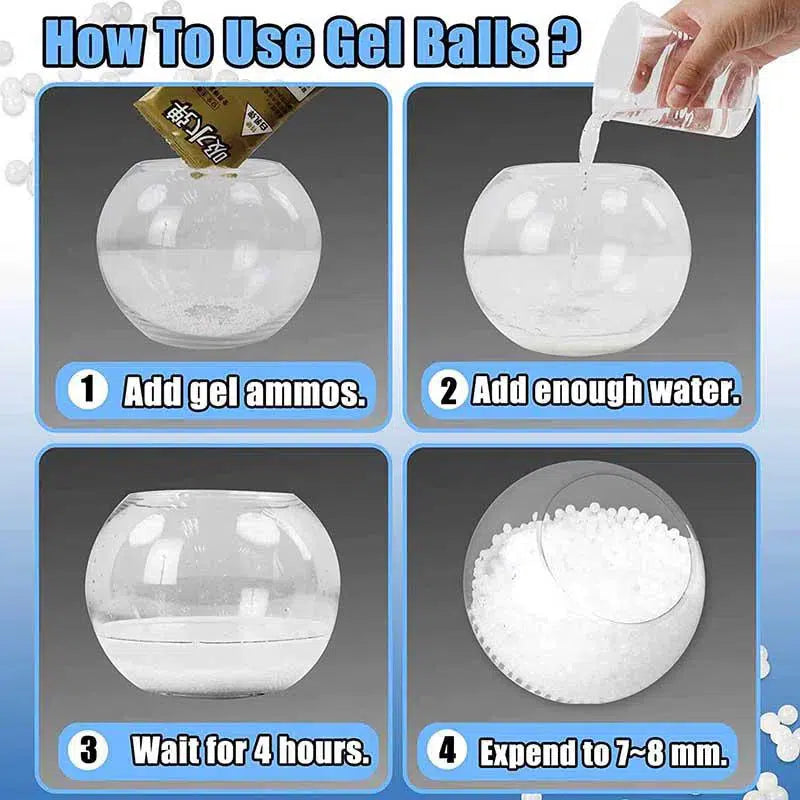 7-8mm Milky White Hardened Gel Balls (Gold Label)