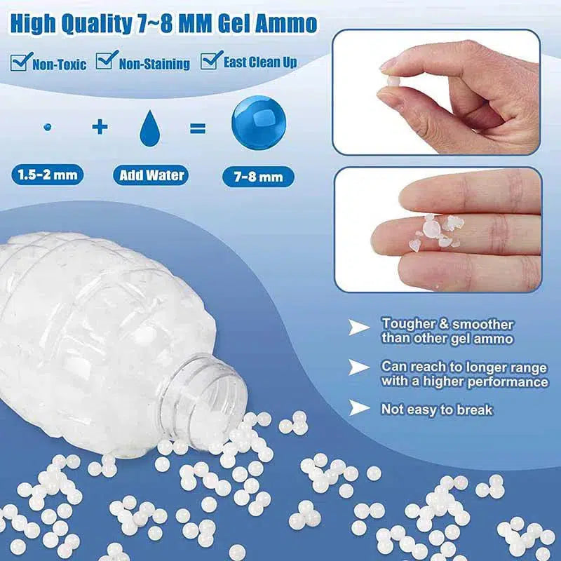 7-8mm Milky White Hardened Gel Balls (Gold Label)