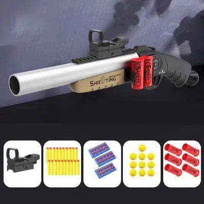 Single Metal Barrel S686 Shell Eject Gel Blaster Nerf Gun 3in1
