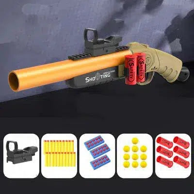 Single Metal Barrel S686 Shell Eject Gel Blaster Nerf Gun 3in1