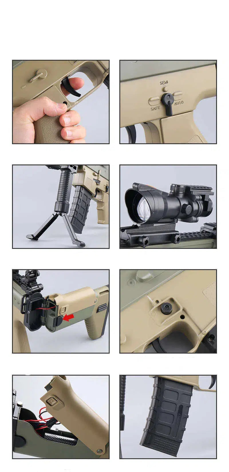 TG SCAR-L Realistic Tactical Gel Ball Blaster Gun
