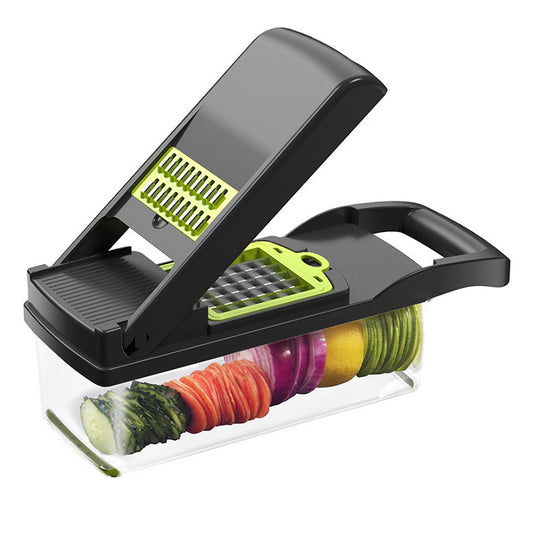 15 in 1 Set 7 Blades Kitchen Gadget Onion Carrot Potato Fruit Garlic Vegetable Veggie Chopper Slicer Dicer Cutter With Container